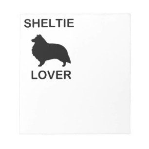 Sheltie Lover mit Silhouette Notizblock