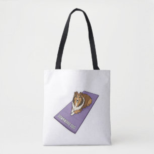 Sheltie macht Yoga Tasche