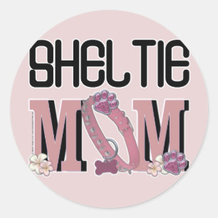 Sheltie MAMA Runder Aufkleber