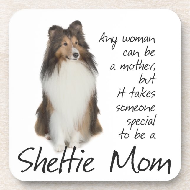 Sheltie Mama Untersetzer (Vorderseite)
