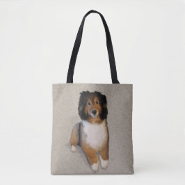 Sheltie Mix Hund Portrait Tasche