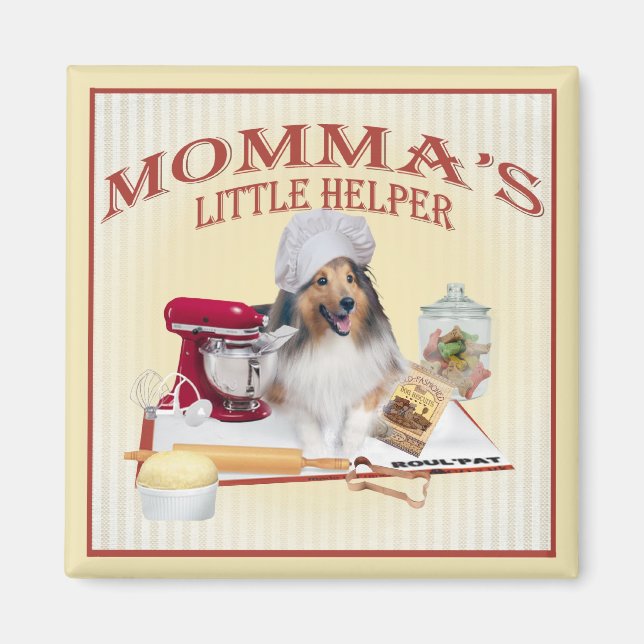 Sheltie Mommas Helfermagnete Magnet (Vorne)