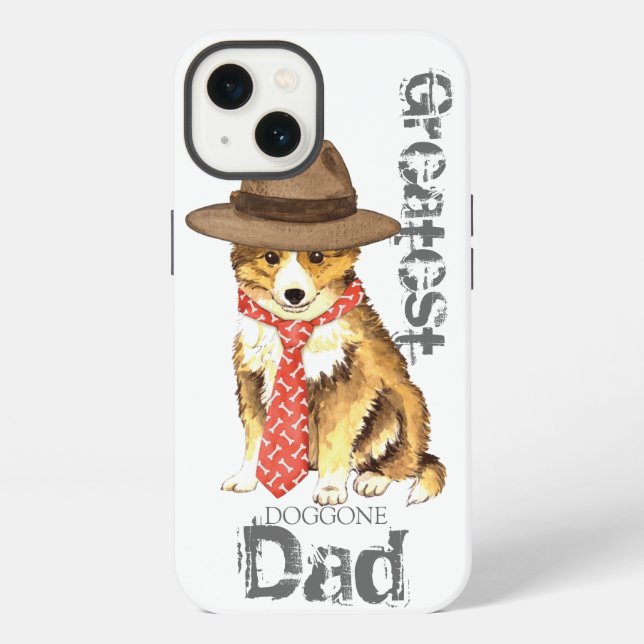 Sheltie Papa iPhone Hülle (Rückseite)