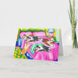 Sheltie Pink Comfort Karte