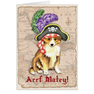 Sheltie Pirate Card
