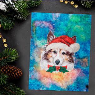 Sheltie-Rasse Hund Weihnachten