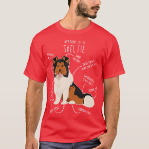 Sheltie Shetland Sheepdog Anatomie 1 T-Shirt