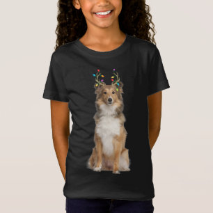 Sheltie Shetland Sheepdog Reindeer Christmas Dog T-Shirt