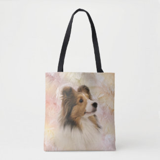 Sheltie stellen gegenüber tasche