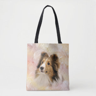 Sheltie stellen gegenüber tasche