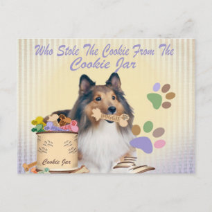 Sheltie Stocke Le Cookie Des Cartes De Cookie Jar