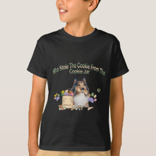 Sheltie Stolaplätzchen für dunkles Kleid T-Shirt