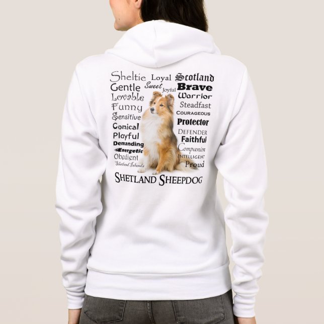 Sheltie Traits Hoodie (Rückseite)