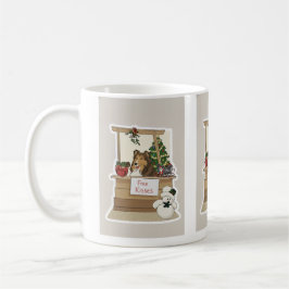 Sheltie unter dem Mistelzweig Kaffeetasse