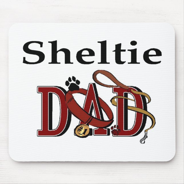 Sheltie Vater Geschenke Mousepad (Vorne)