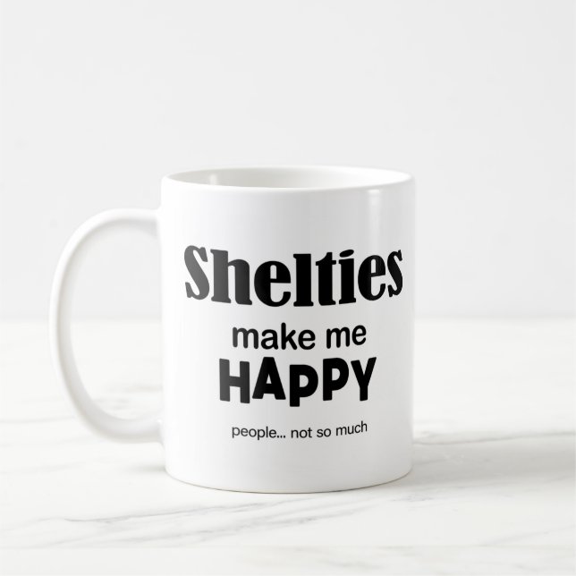 Shelties machen mich glücklich kaffeetasse (Links)