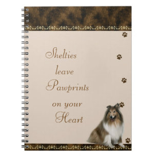 Shelties Pawrints sur votre ~brown de carnet de