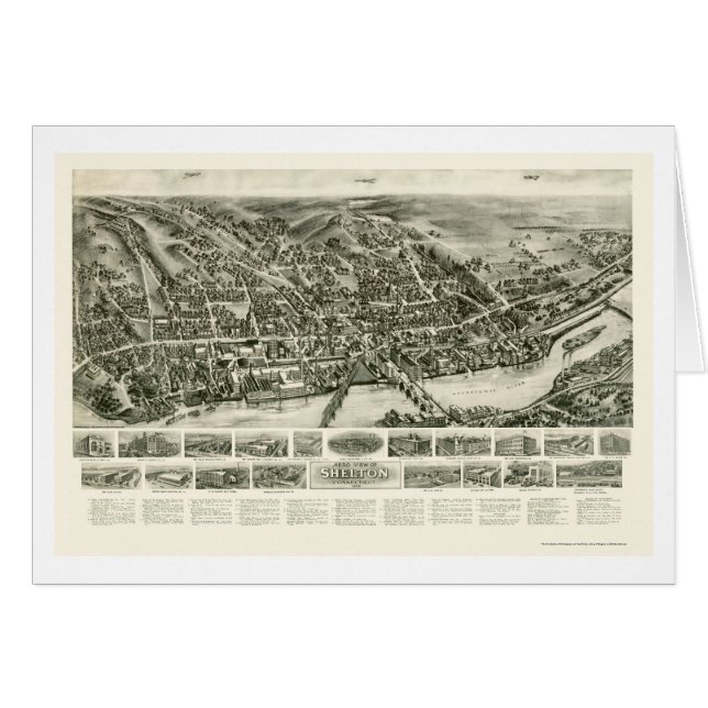 Shelton, carte panoramique de CT - 1919 (Devant horizontal)