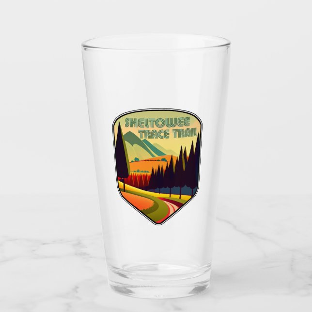 Sheltowee Wanderweg Kentucky Tennessee Farben Glas (Vorderseite)