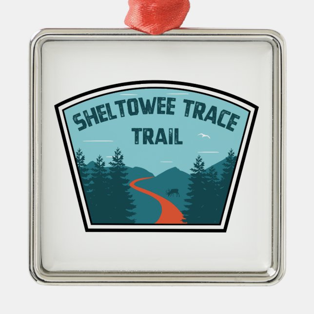 Sheltowee Wanderweg Kentucky Tennessee Ornament Aus Metall (Vorne)