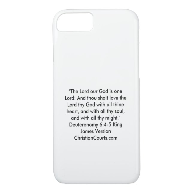 shema Deuteronomy 6:4 - 5 Bibel-Schrift Case-Mate iPhone Hülle (Rückseite)