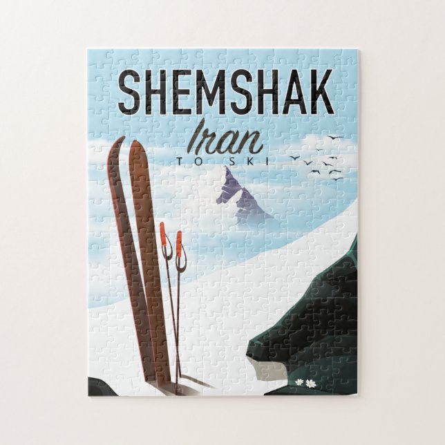 Shemshak Iran Ski Poster. (Vertikal)