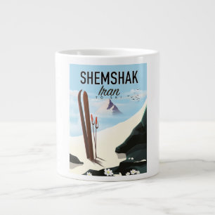 Shemshak Iran Ski Poster. Jumbo-Tasse