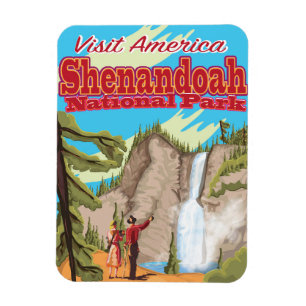 Shenandoa National Park und Preserve Reiseplakat Magnet