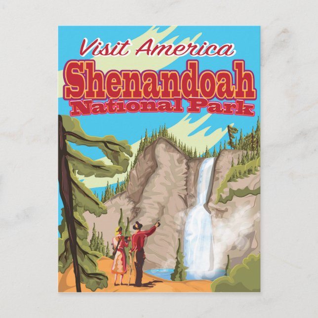 Shenandoa Nationalpark und Reservieren Travel Post Postkarte (Vorderseite)
