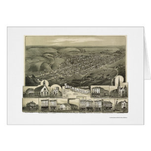 Shenandoah, carte panoramique de PA - 1889