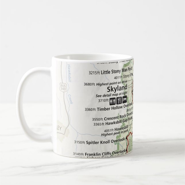 Shenandoah Karten-Tasse Kaffeetasse (Links)