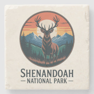 Shenandoah National Park Deer Emblem Steinuntersetzer