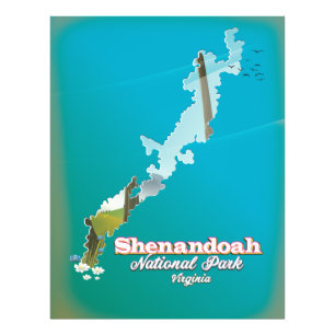 Shenandoah National Park Reiseplakat. Fotodruck