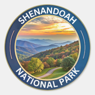 Shenandoah National Park Virginia USA Runder Aufkleber