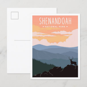 Shenandoah National Park Virginia USA Travel Postkarte