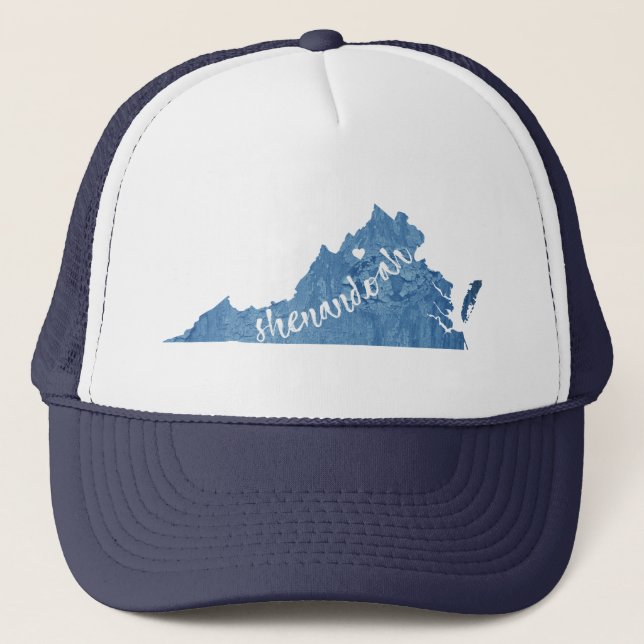 Shenandoah National Park Virginia Wood Grain Truckerkappe (Vorderseite)