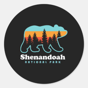 Shenandoah-Nationalpark Bär Shenandoah Valley Runder Aufkleber