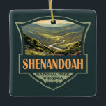 Shenandoah Nationalpark Illustration Reisen Retro Keramikornament<br><div class="desc">Shenandoah Vektorgrafik Design. Das Skyline Drive ist lang und ein weitläufiges Netz von Trails umfasst einen Abschnitt des Appalachen-Fernwegs.</div>