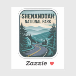 Shenandoah Nationalpark Landschaft Aufkleber