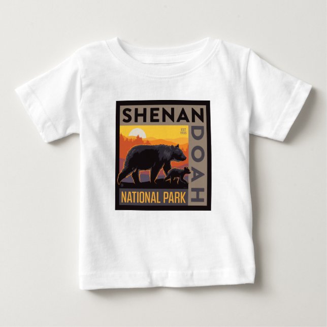 Shenandoah-Nationalpark | Mama Bear & Cubs Baby T-shirt (Vorderseite)
