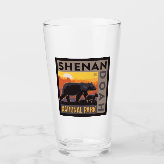 Shenandoah-Nationalpark | Mama Bear & Cubs Glas (Vorderseite)