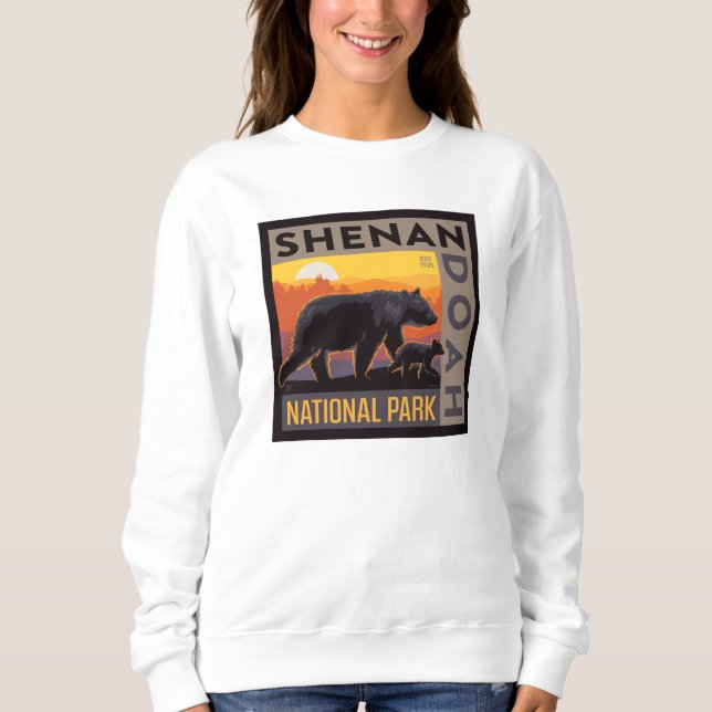 Shenandoah-Nationalpark | Mama Bear & Cubs Sweatshirt (Vorderseite)