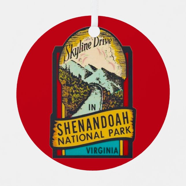 Shenandoah-Nationalpark Ornament Aus Metall (Vorderseite)