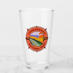 Shenandoah Nationalpark Retro Kompass Emblem Glas