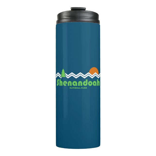 Shenandoah Nationalpark Retro Thermosbecher (Vorderseite)