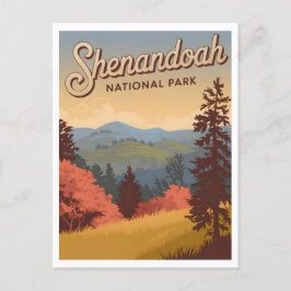 Shenandoah-Nationalpark Vintag Postkarte