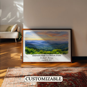 Shenandoah Nationalpark Virginia, Aquarell Poster