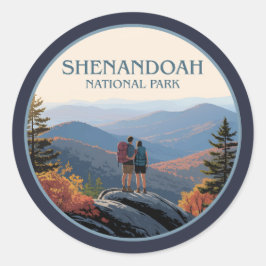 Shenandoah-Nationalpark Virginia Runder Aufkleber
