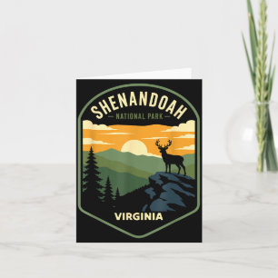 Shenandoah Nationalpark Virginia Vintage-Design Karte