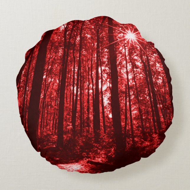 Shenandoah Red Rundes Kissen (Rückseite)